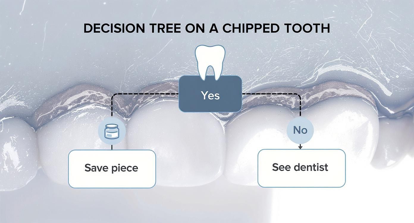 Infographic about how to fix chipped tooth