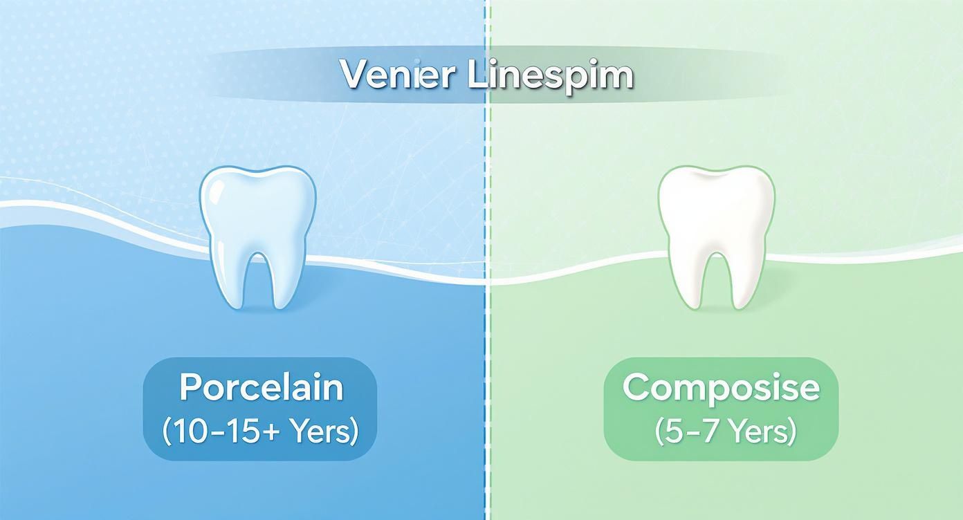 Infographic about how long do veneers last