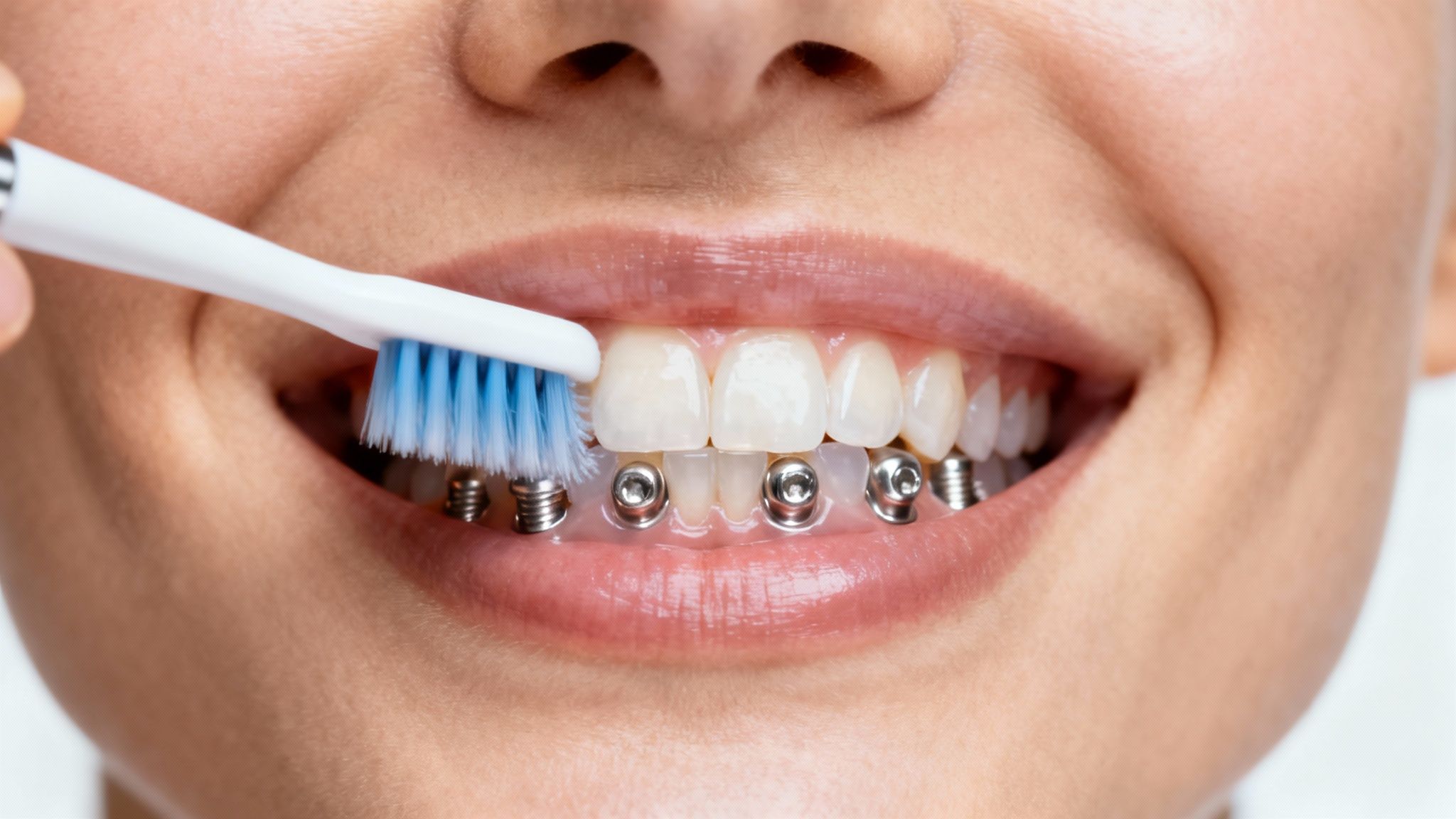 A smiling woman showing off her new, perfectly restored teeth from a Tijuana dentist.