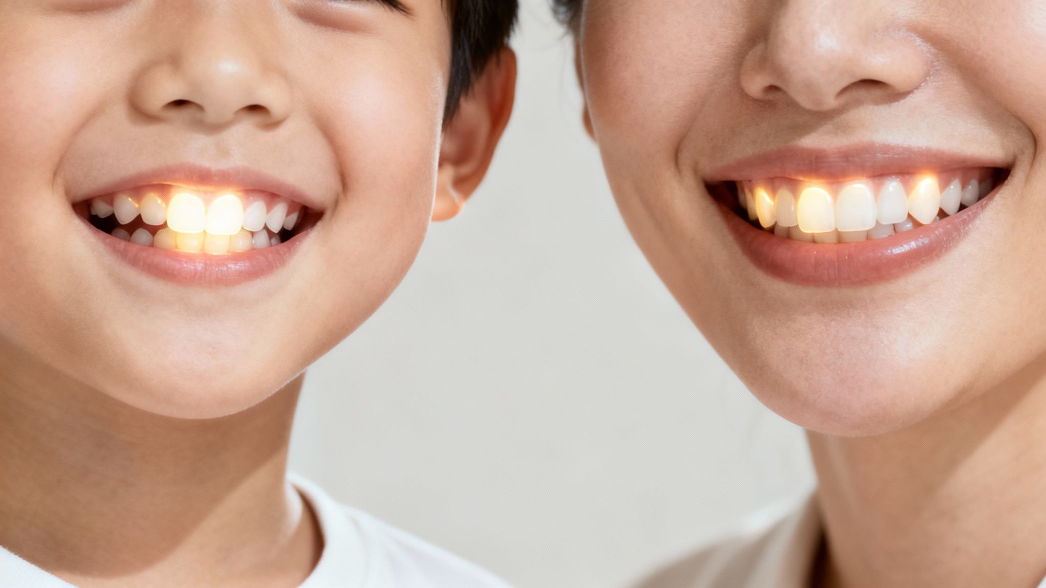 A child smiling, showing healthy teeth, an ideal candidate for dental sealants