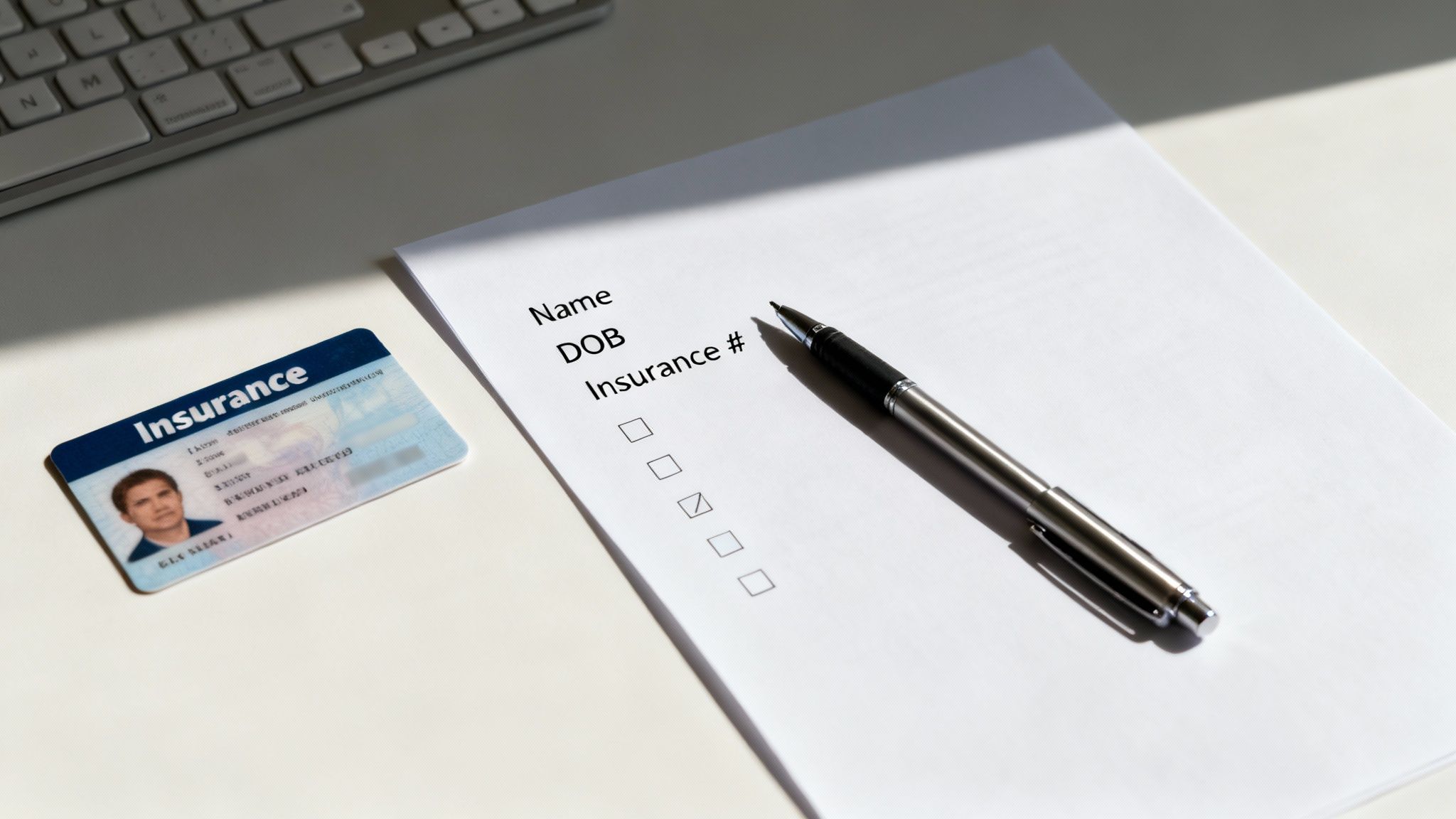 Woman smiling while scheduling a dentist appointment on her laptop