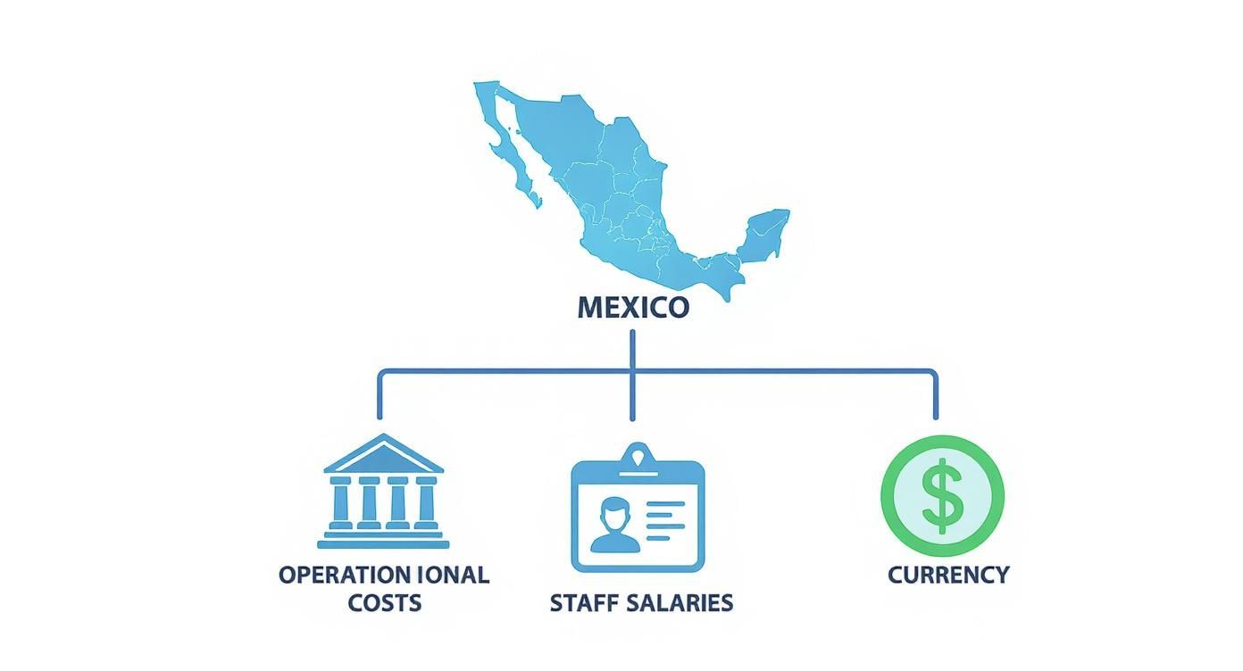 Infographic about cost of dental implants in mexico