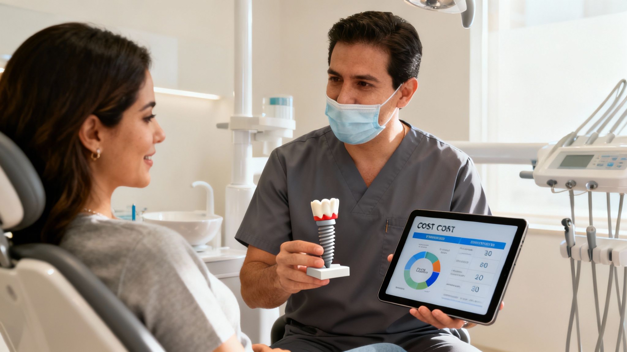 A modern and clean dental operatory in a Tijuana clinic.