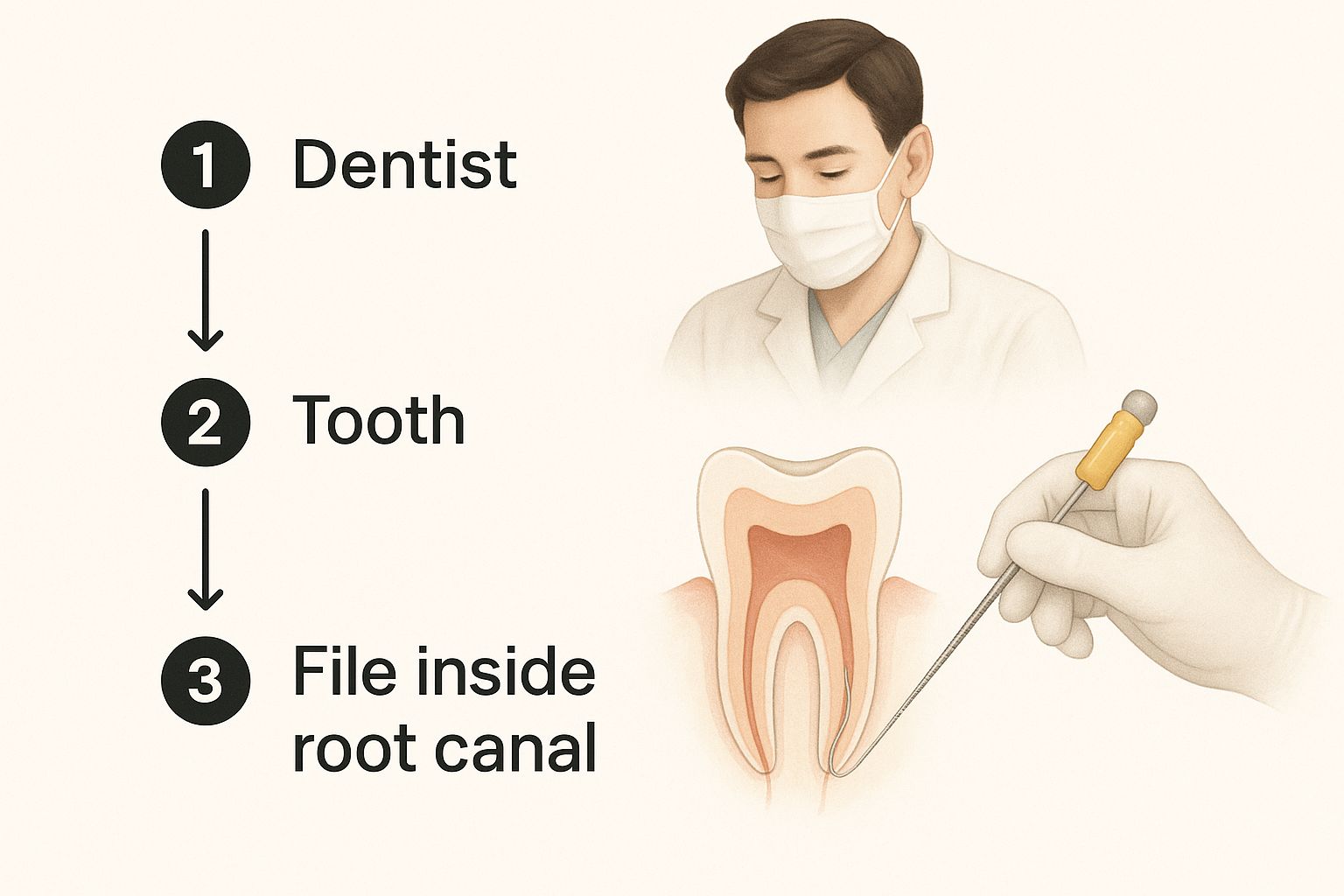 Infographic about what is endodontic treatment