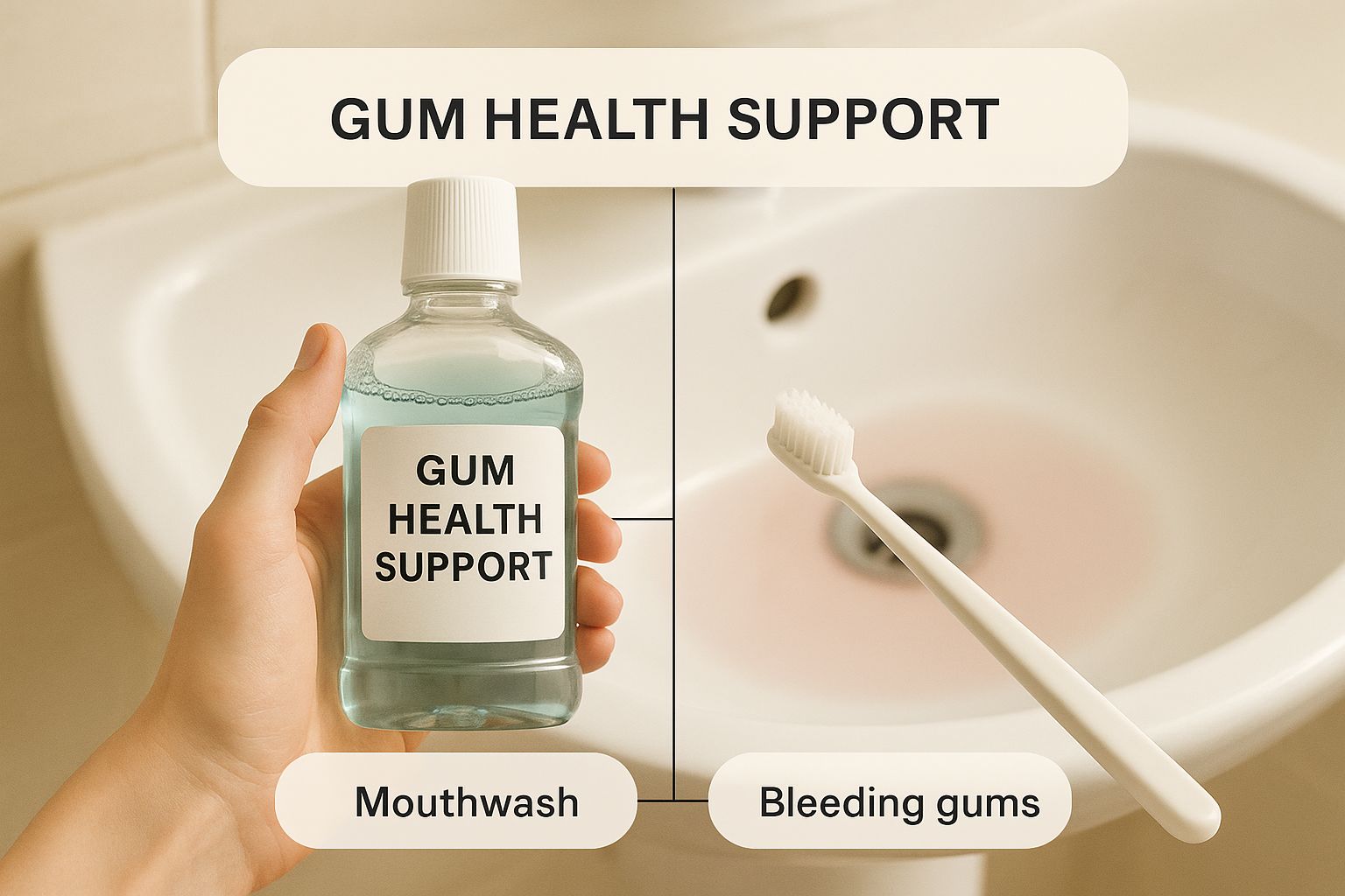 Infographic about best mouthwash for gums