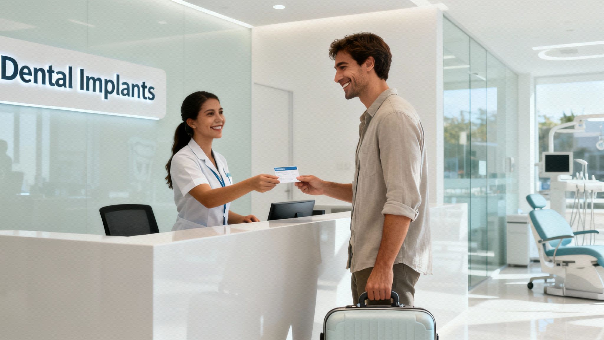 A patient smiling confidently after receiving dental implants in Tijuana.