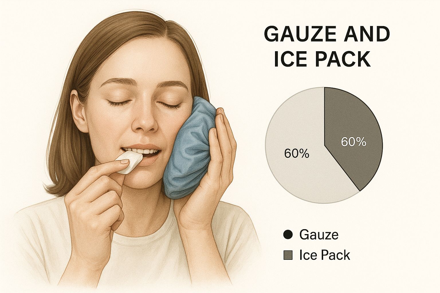 Infographic about removed tooth aftercare