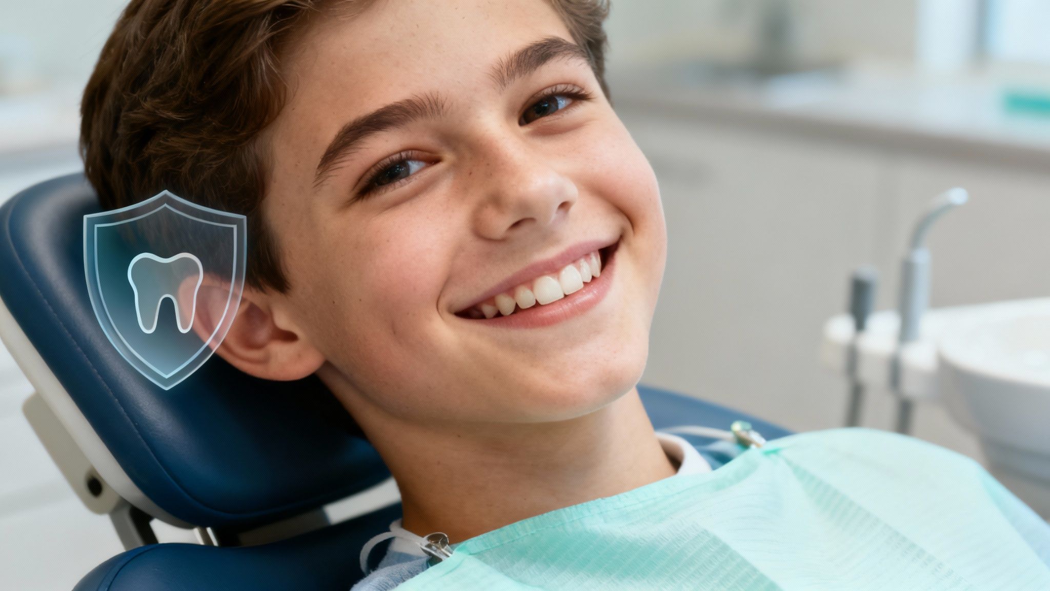 A dental professional explaining the benefits of sealants to a patient