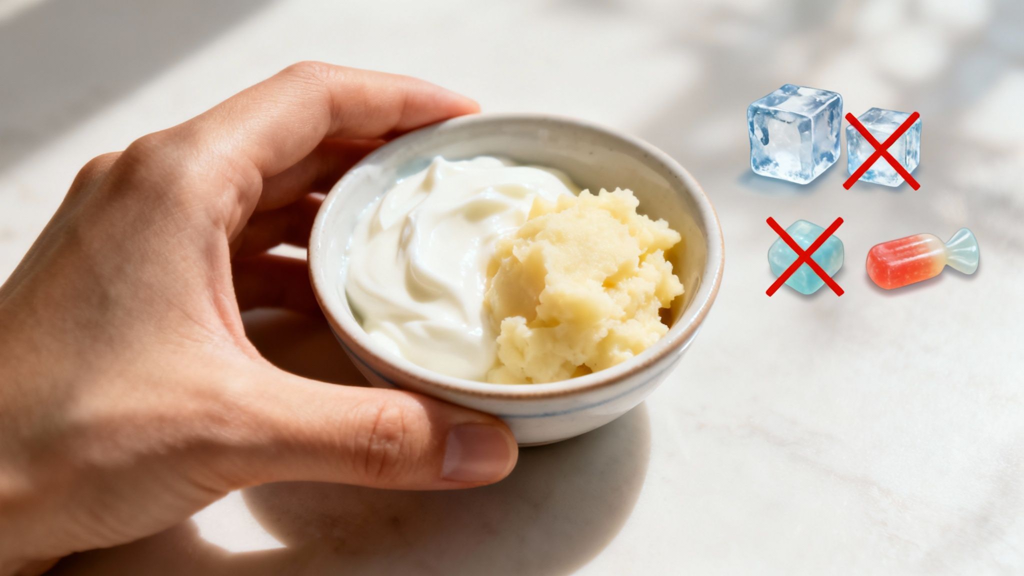 A person smiling, showing healthy teeth and gums, suggesting a good diet.