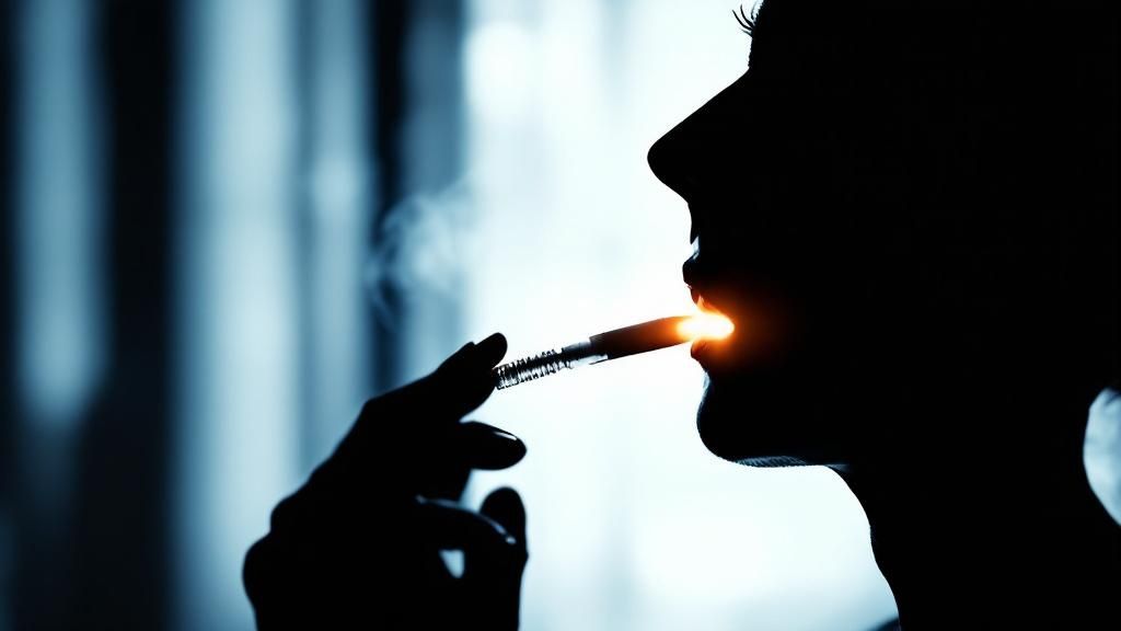 Illustration of peri-implantitis showing inflammation and bone loss around a dental implant.