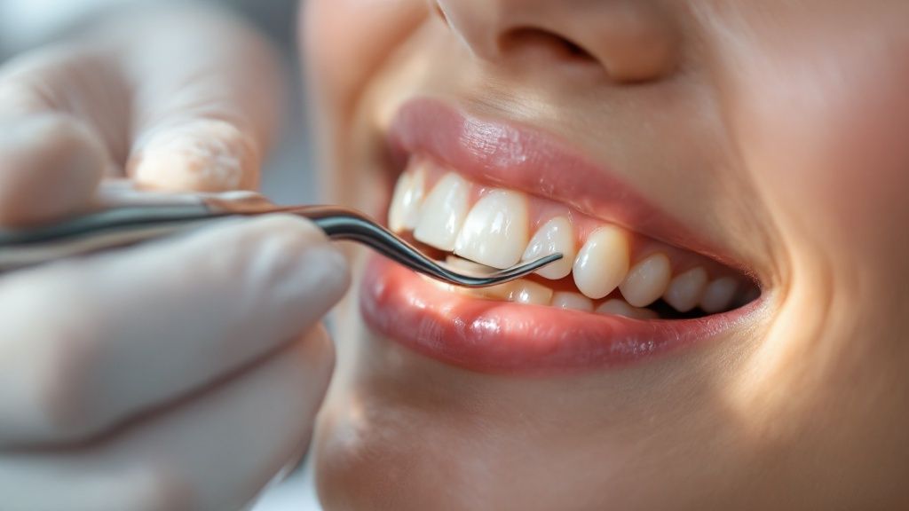 Periodontist performing surgical gum treatment on a patient