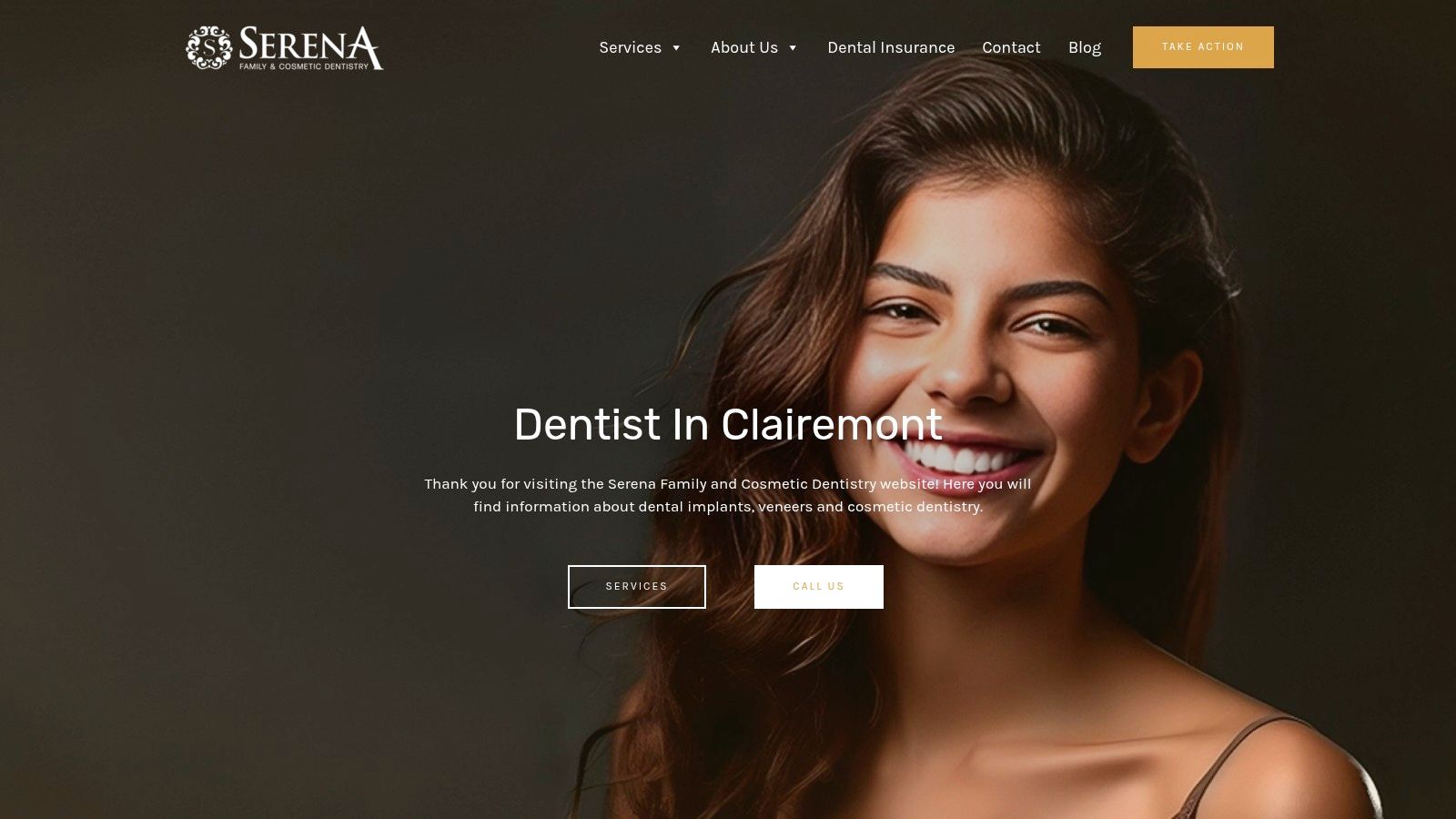 A smiling dental patient in a chair at Serena San Diego Dentist, a top choice for cosmetic dentistry in Clairemont Mesa.