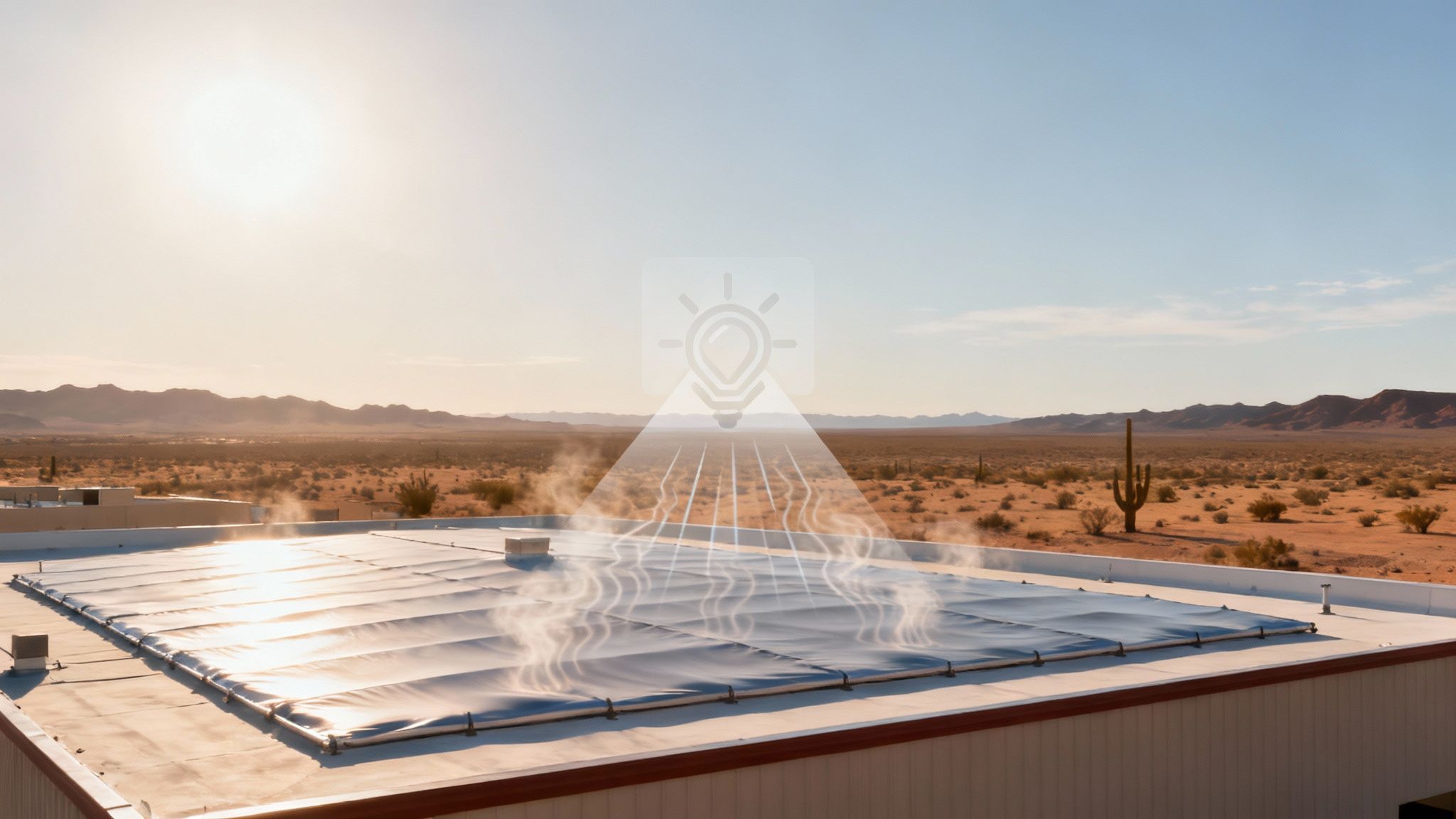 A clean, well-maintained flat roof on a modern home under the bright Arizona sun.