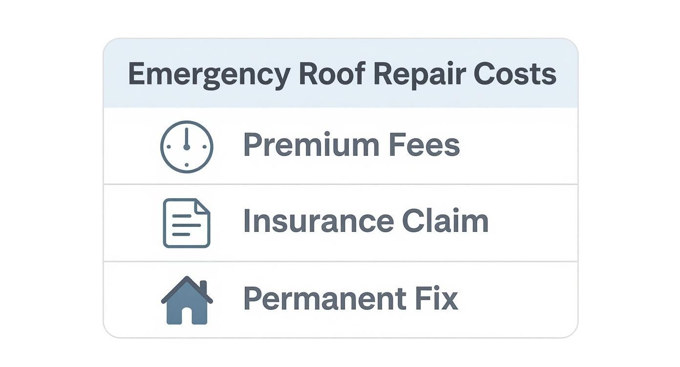 Infographic about emergency roof repair near me