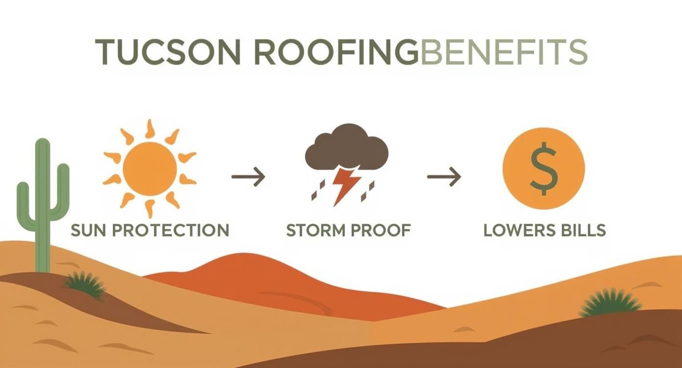 Infographic about tucson metal roofing