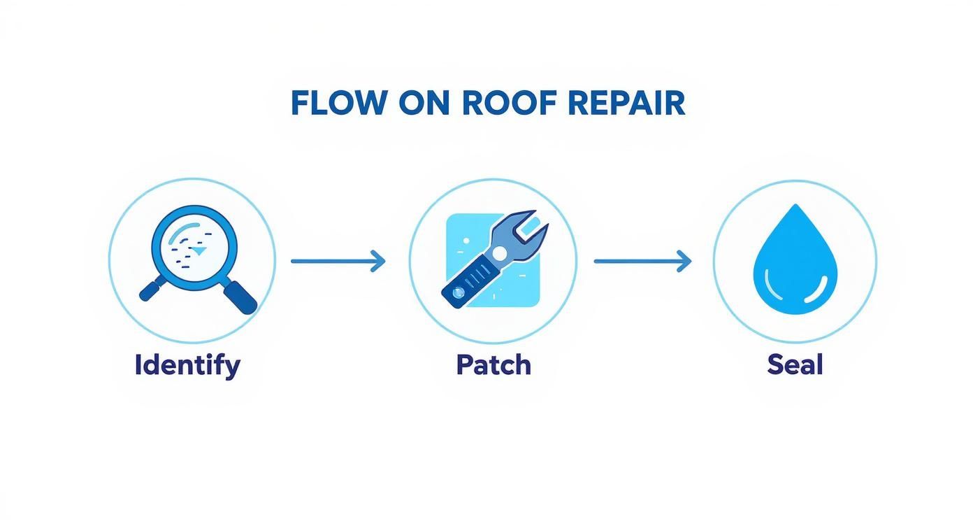 Infographic about commercial roof leak repair