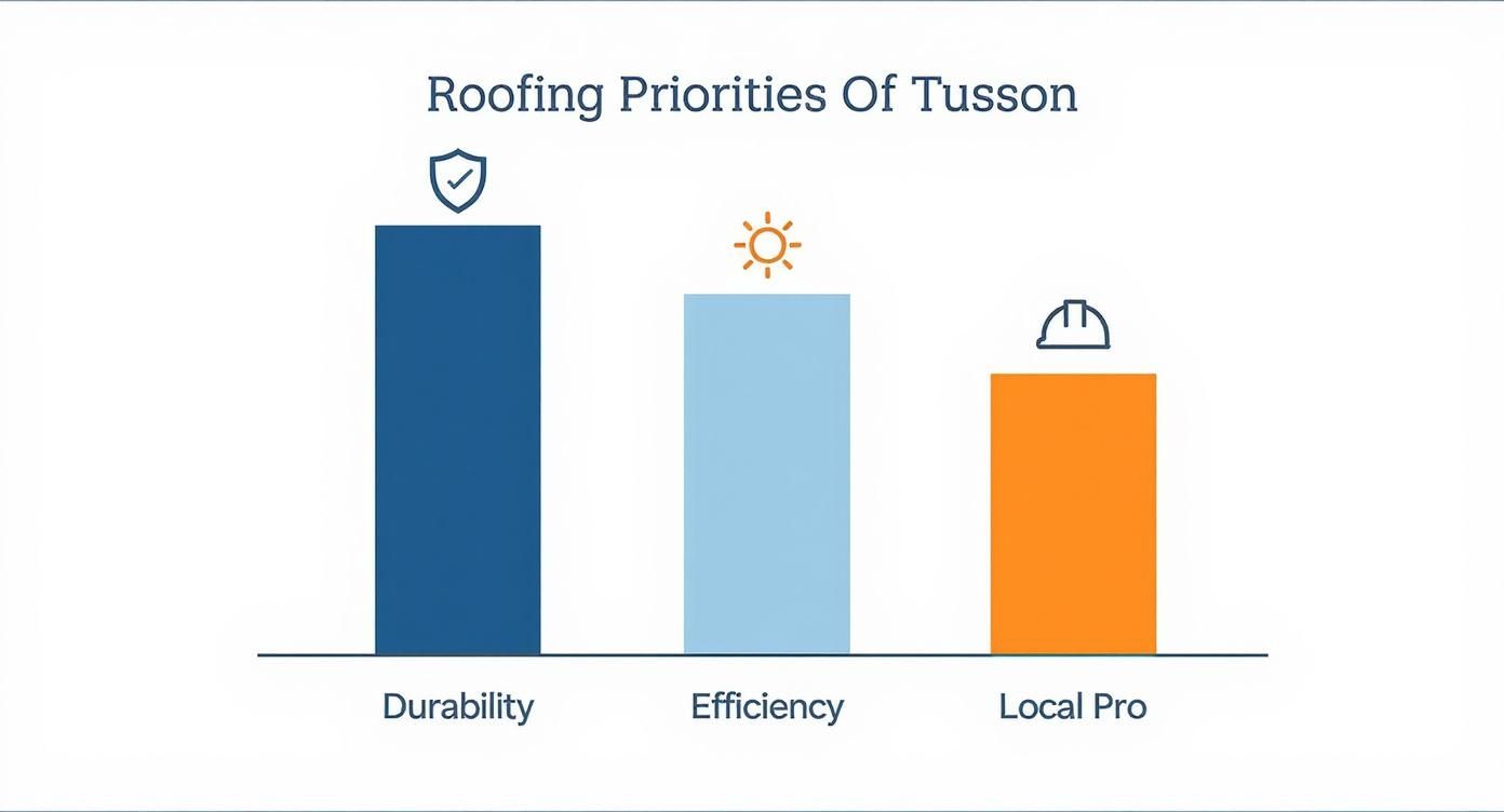 Infographic about roofing in tucson