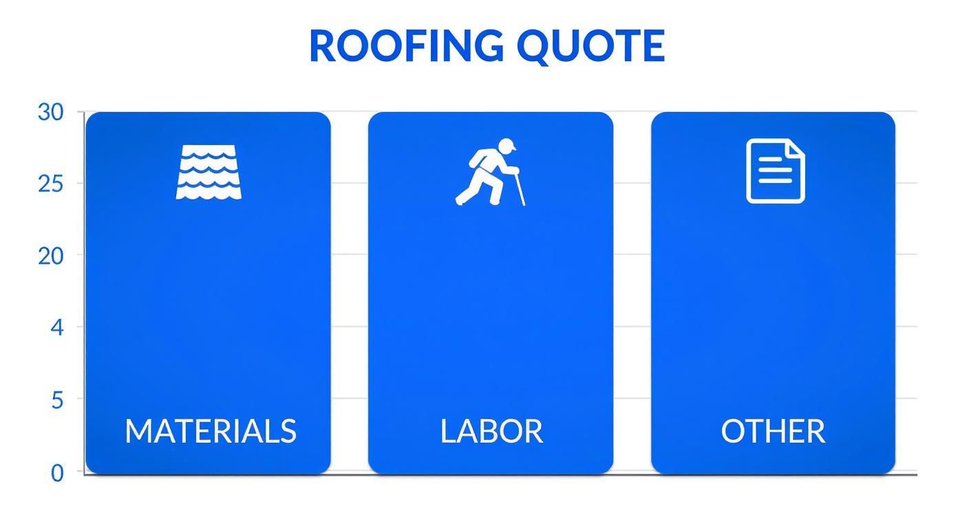 Infographic about how much roof replacement cost