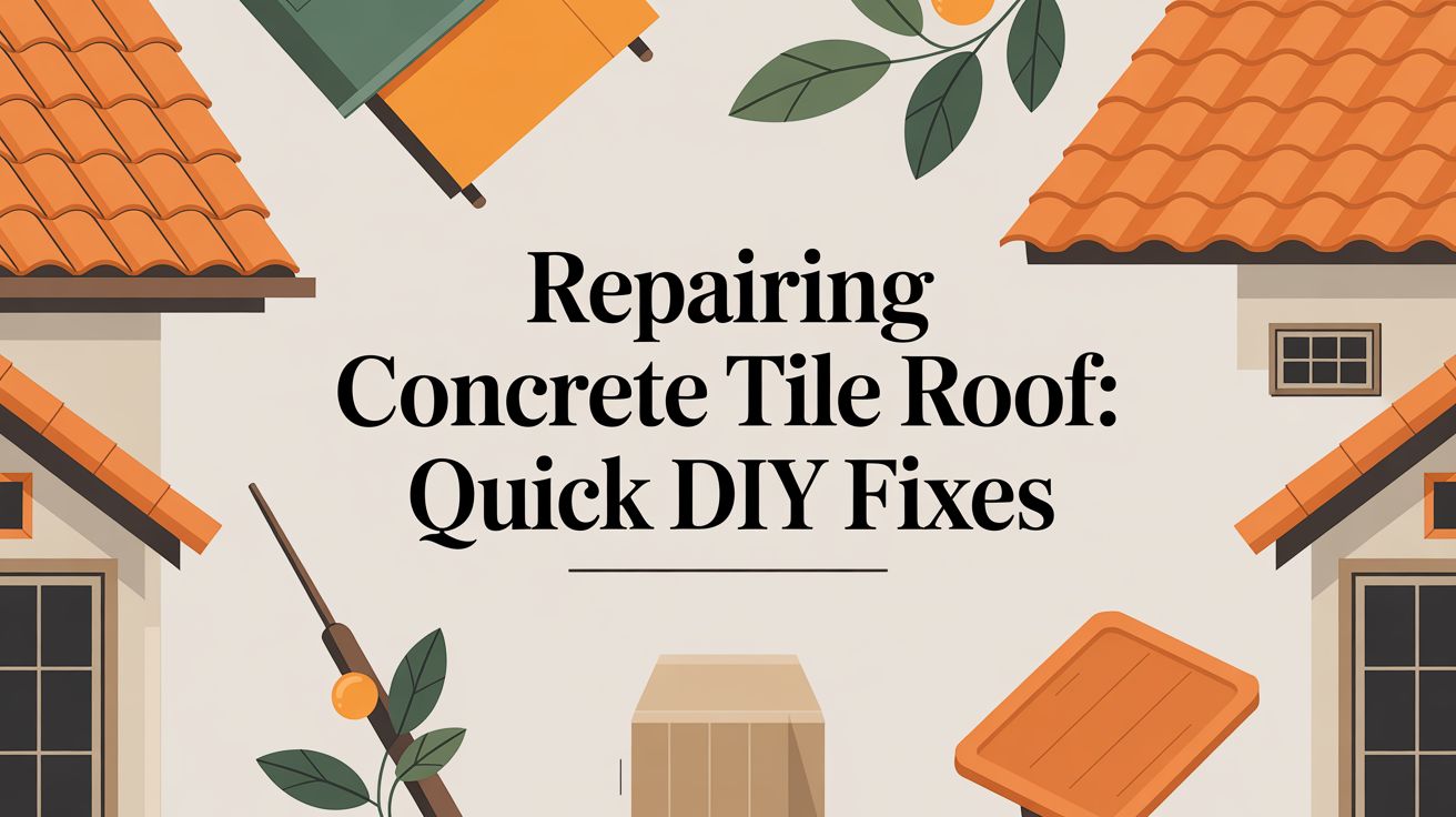 repairing concrete tile roof: quick DIY fixes