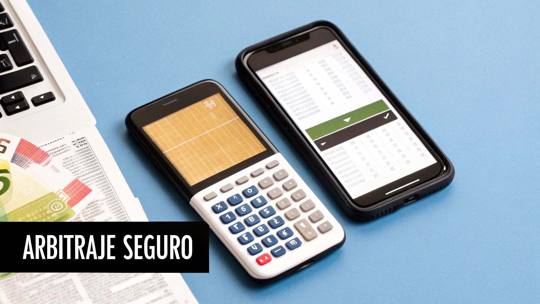 Un gráfico mostrando líneas de ganancias garantizadas que conectan diferentes casas de apuestas.