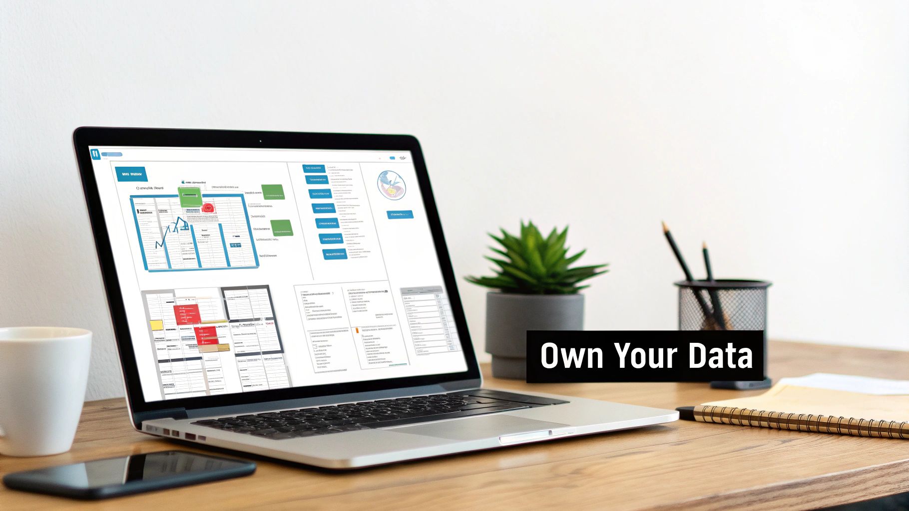 A developer working on a laptop with code on the screen, illustrating the process of building a custom scheduling tool.