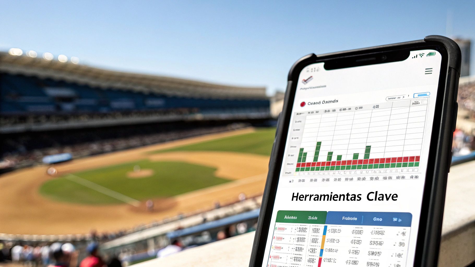 Una persona revisando las cuotas de apuestas en vivo en su móvil.