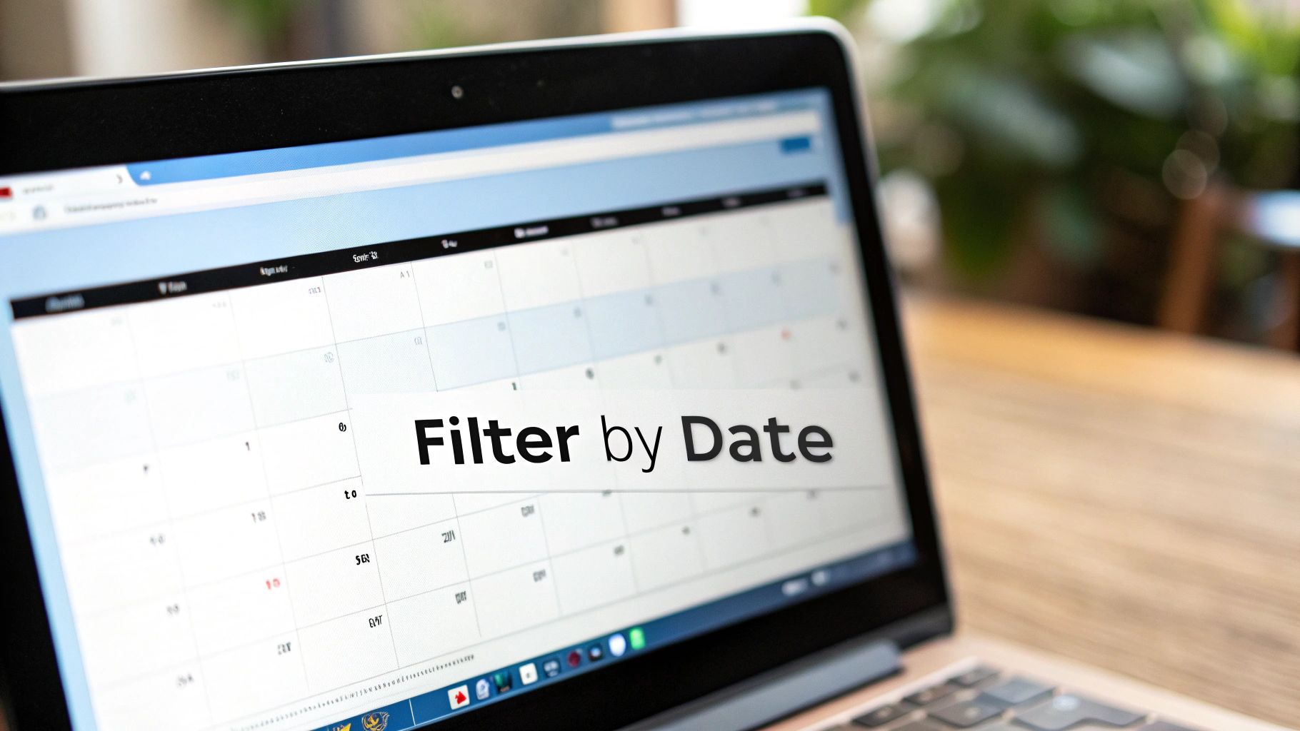 A person using a laptop to search through an archived digital database, symbolizing finding old eBay receipts.