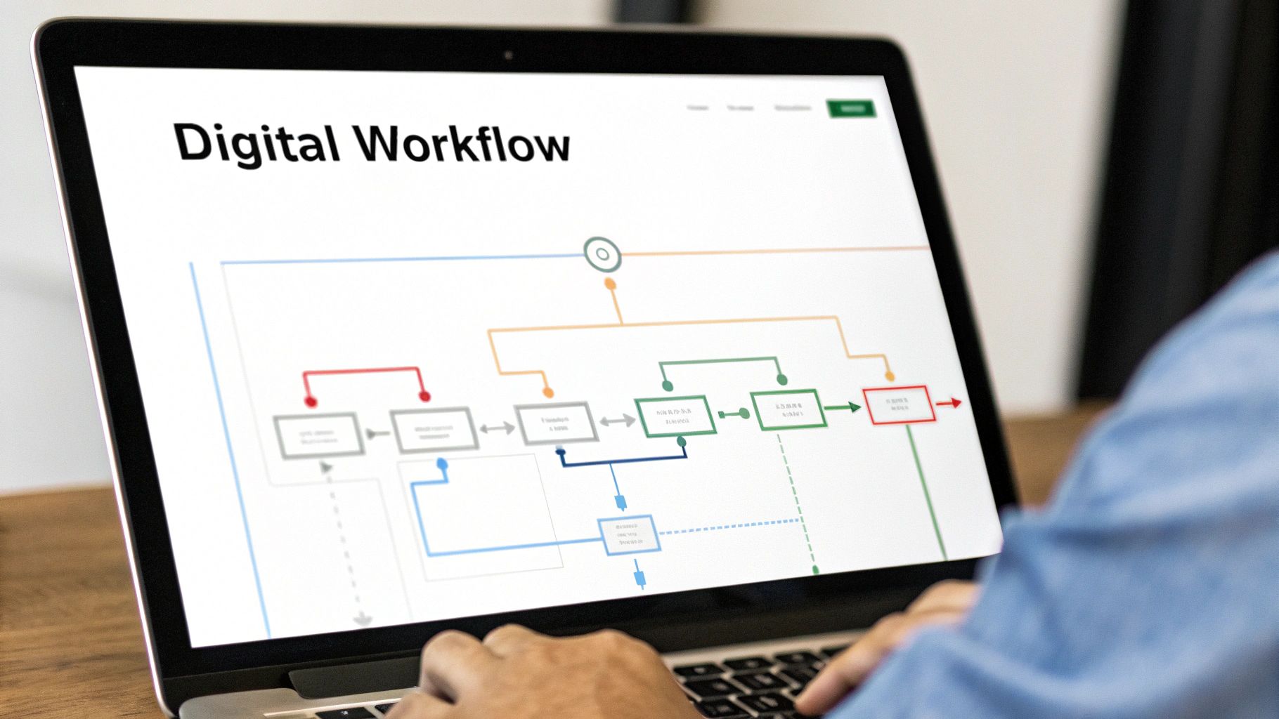 Image of professionals reviewing digital invoices