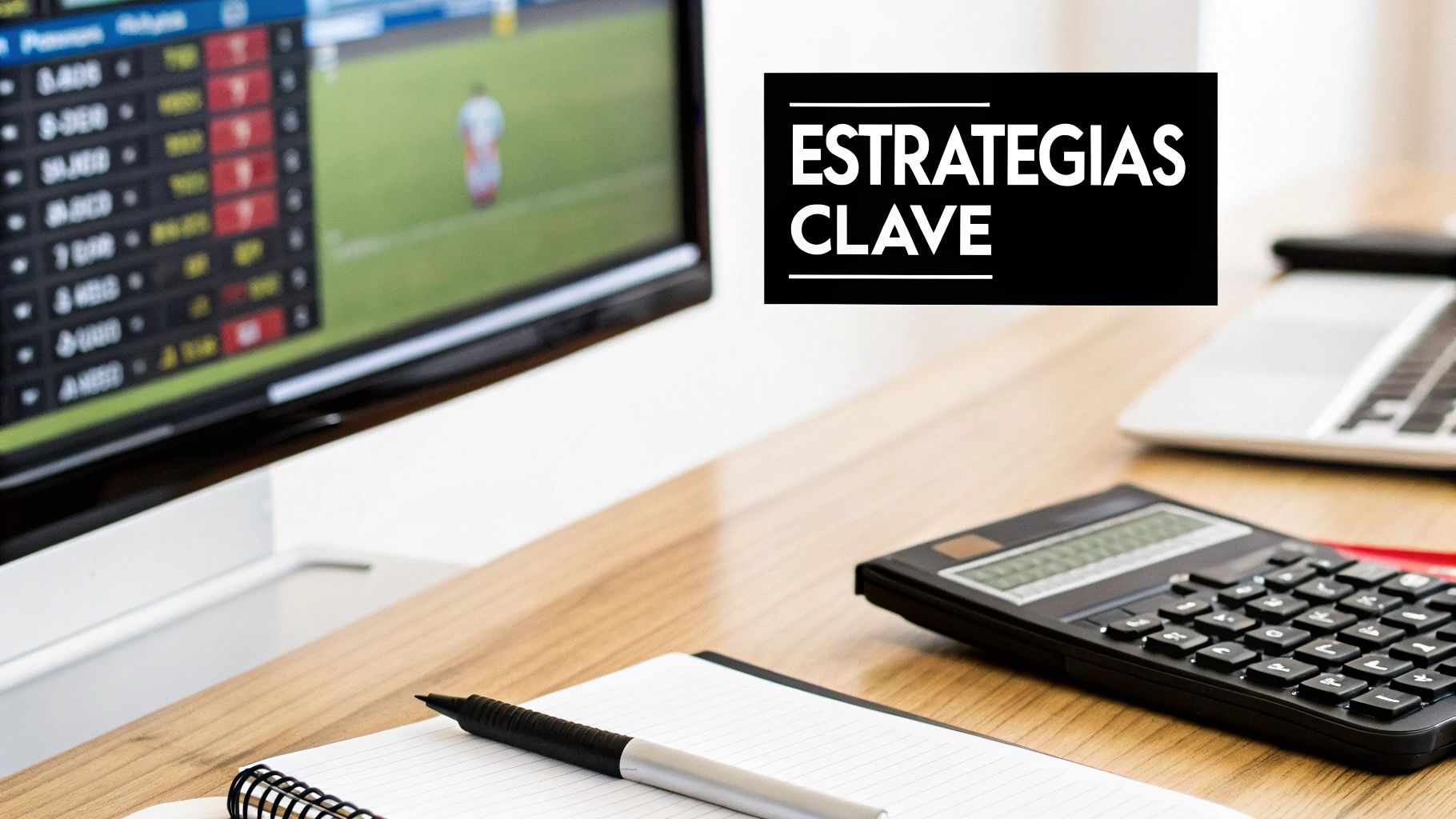 Análisis de estadísticas de un partido de fútbol en una pantalla