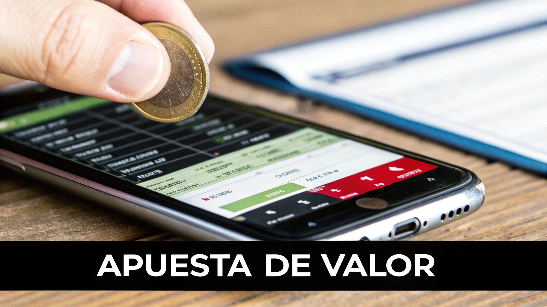 Una persona analizando gráficos en una pantalla para encontrar apuestas de valor.