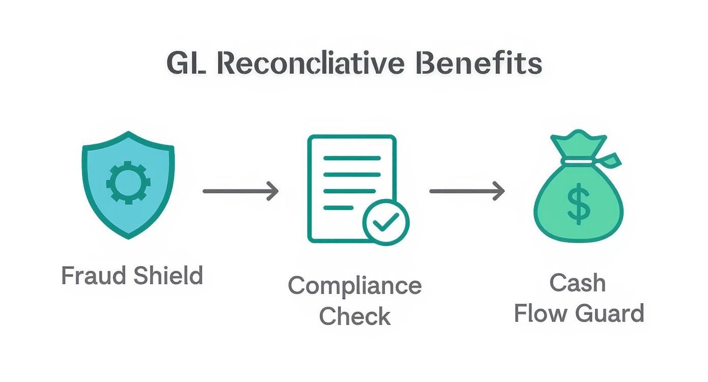 Infographic about what is general ledger reconciliation
