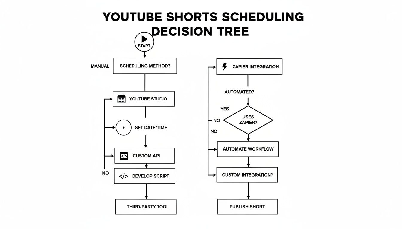 Infographic about schedule youtube shorts