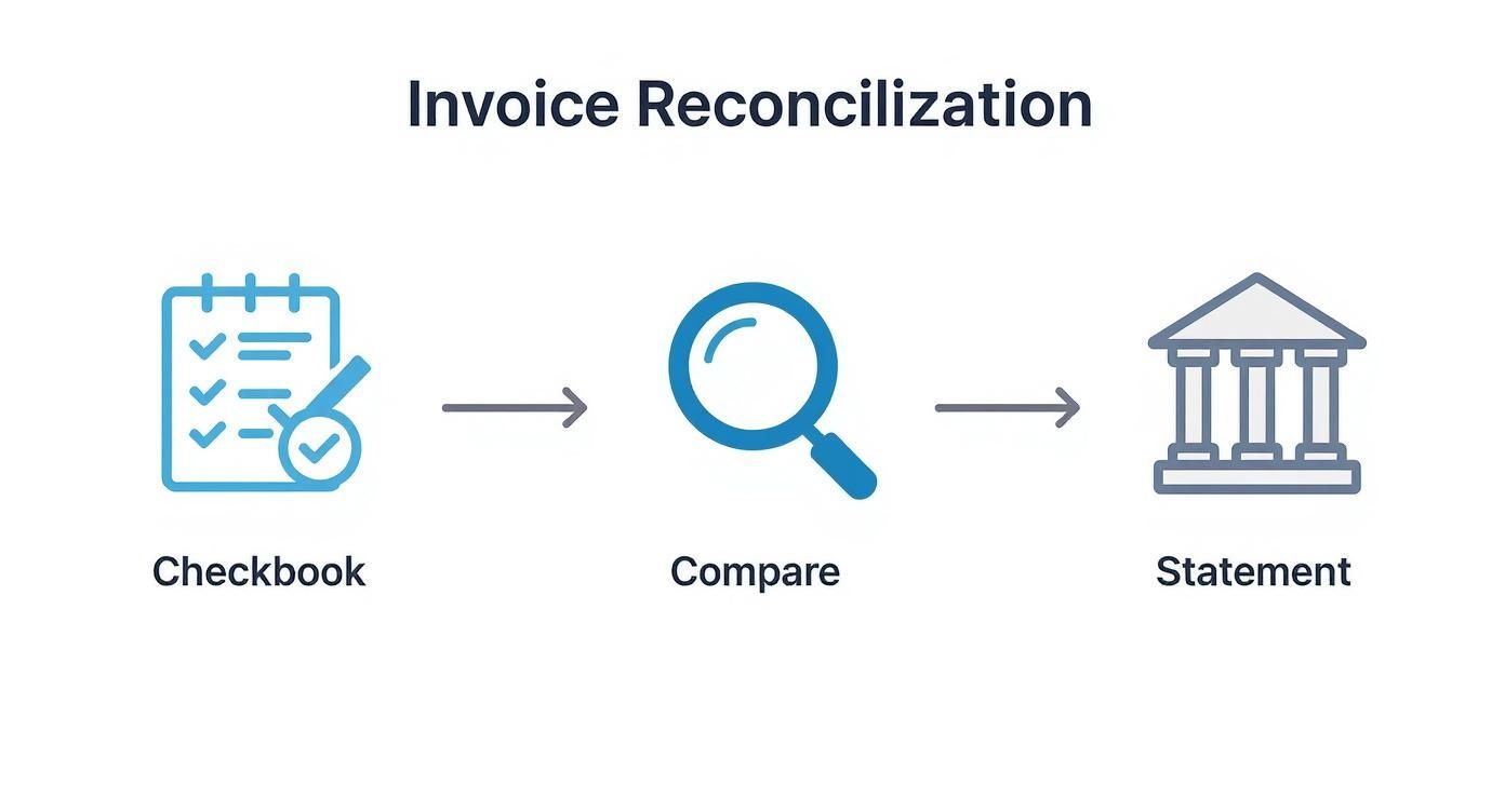 Infographic about what is invoice reconciliation