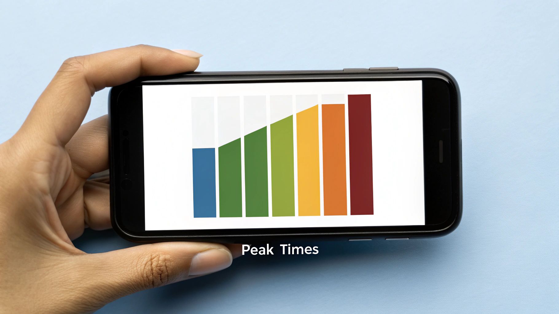 An analytics dashboard showing audience activity peaks, helping visualize the best times to post on Facebook.