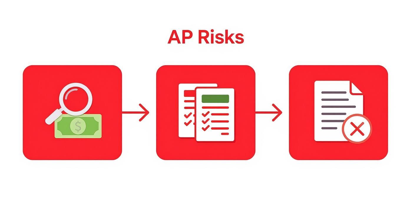 Infographic about accounts payable audit procedures