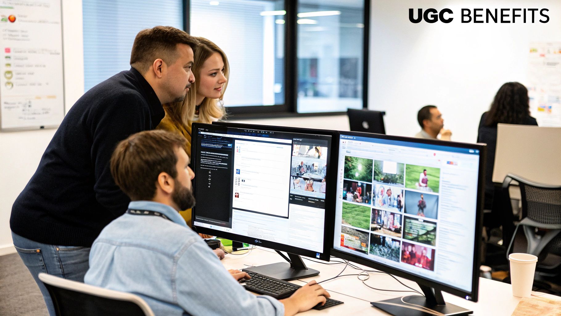A woman holding a product in a real-life setting, showcasing user generated content.