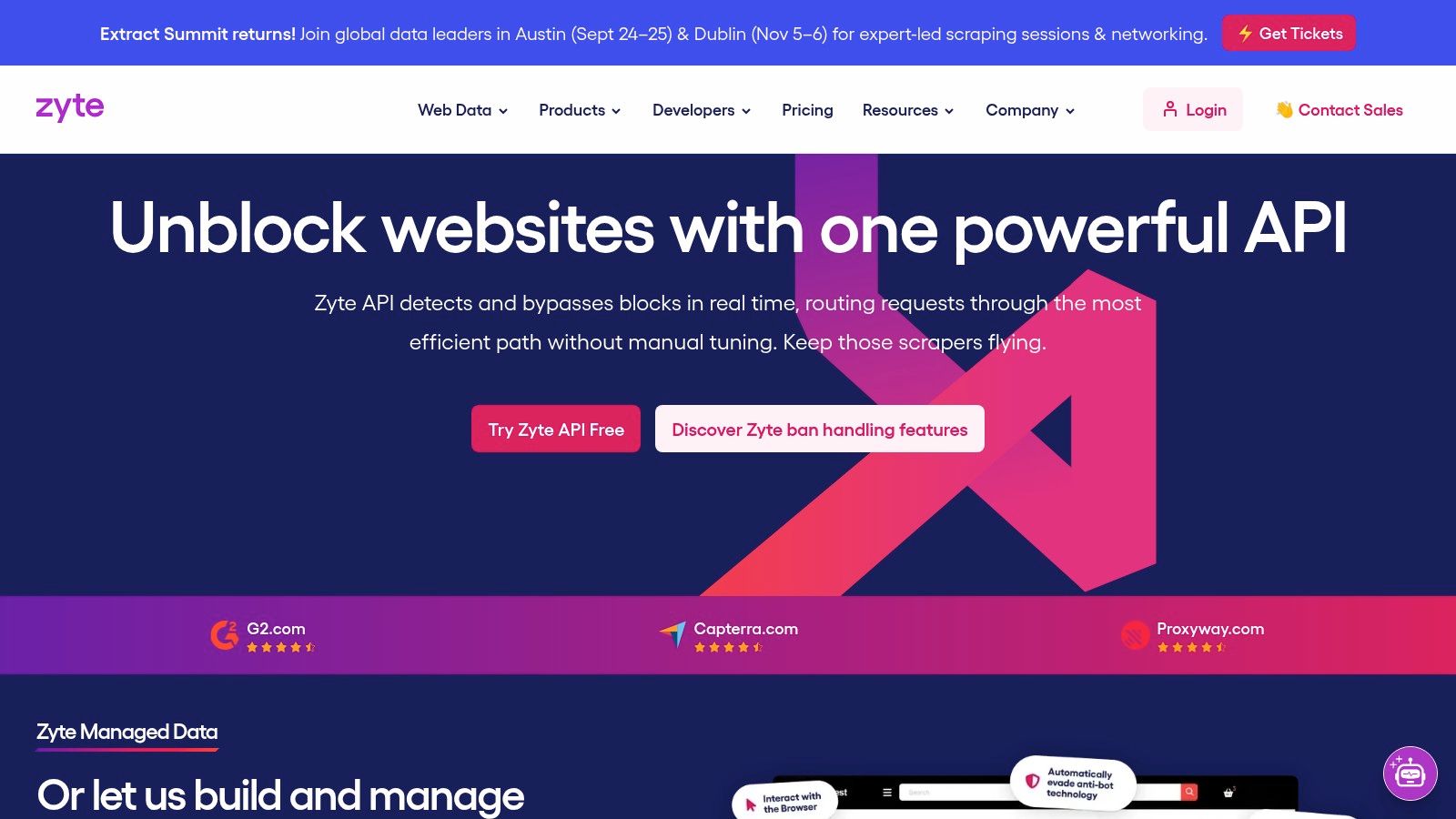 Zyte – Zyte API (formerly Scrapinghub)