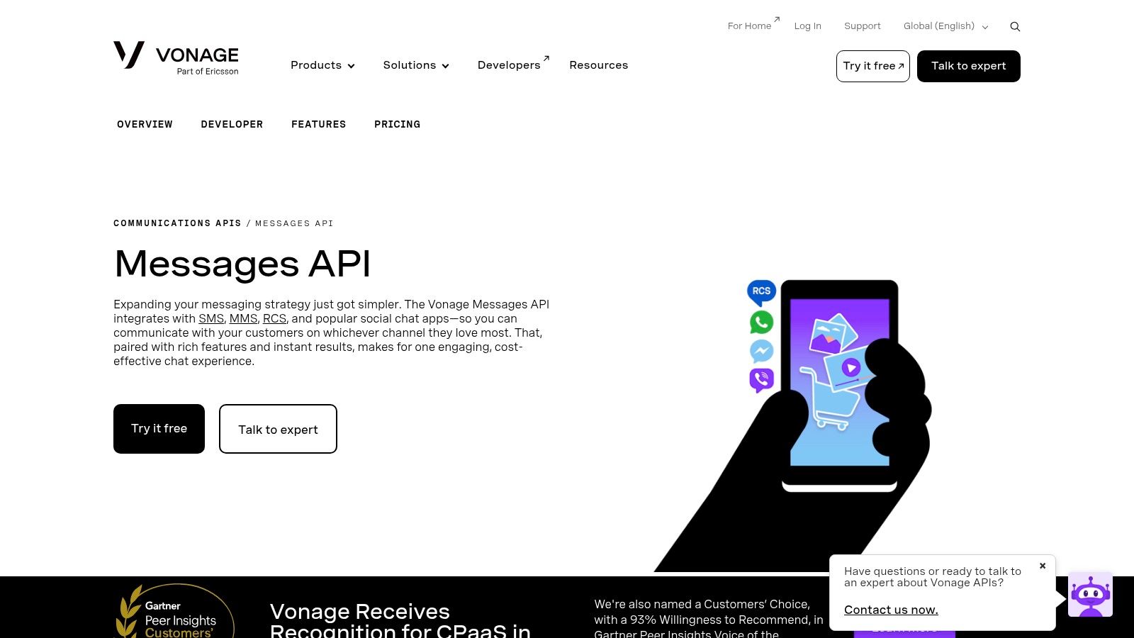 Vonage (Nexmo) - Messages API