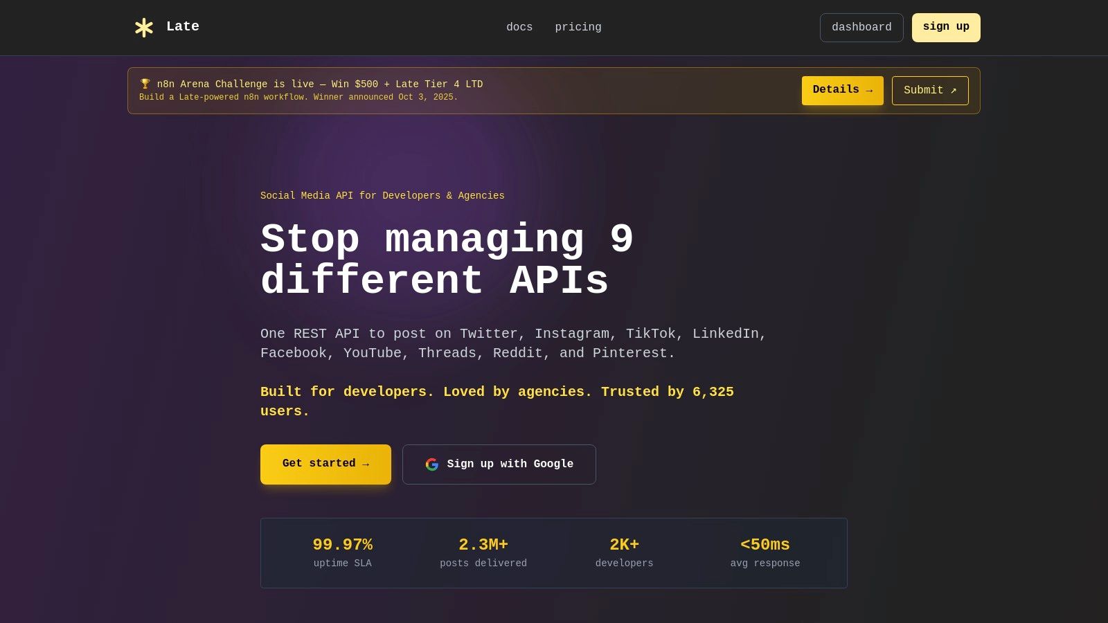 LATE's social media automation dashboard