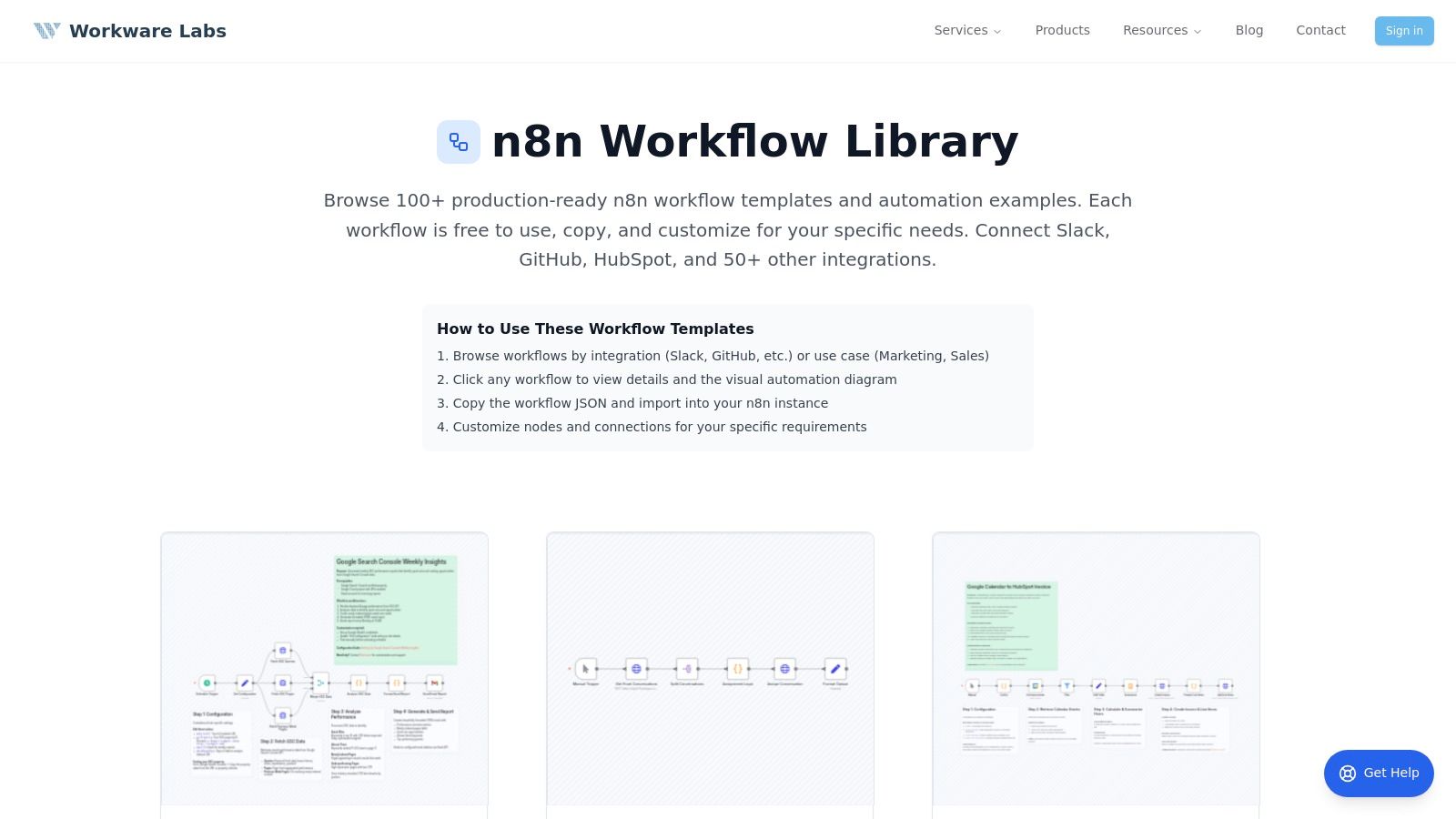 Workware Labs – n8n Workflow Library