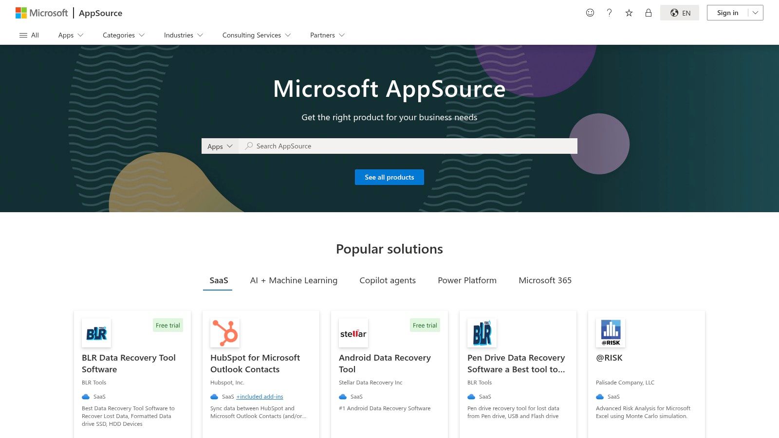 Microsoft AppSource (Marketing)