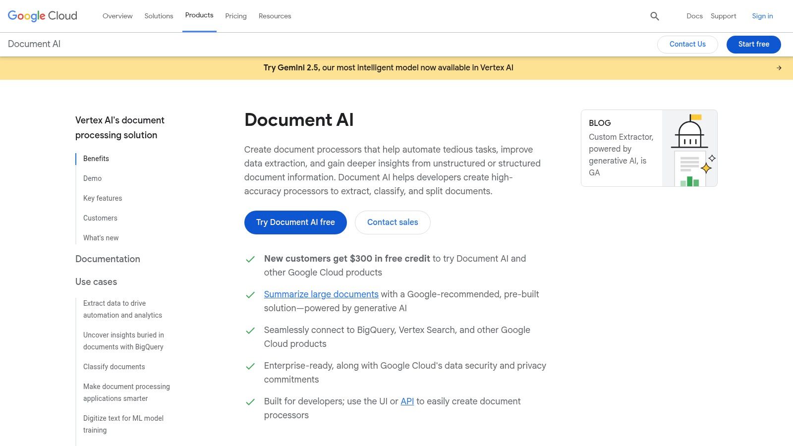 Google Cloud – Document AI (Invoice Parser)
