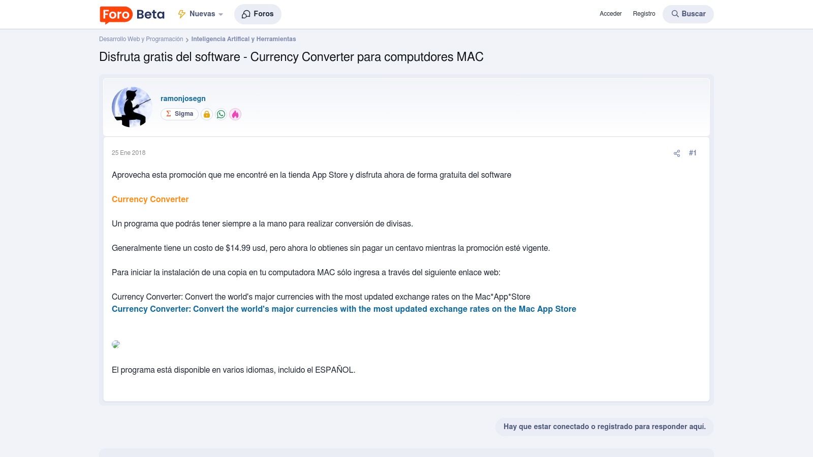 Currency Converter para Mac