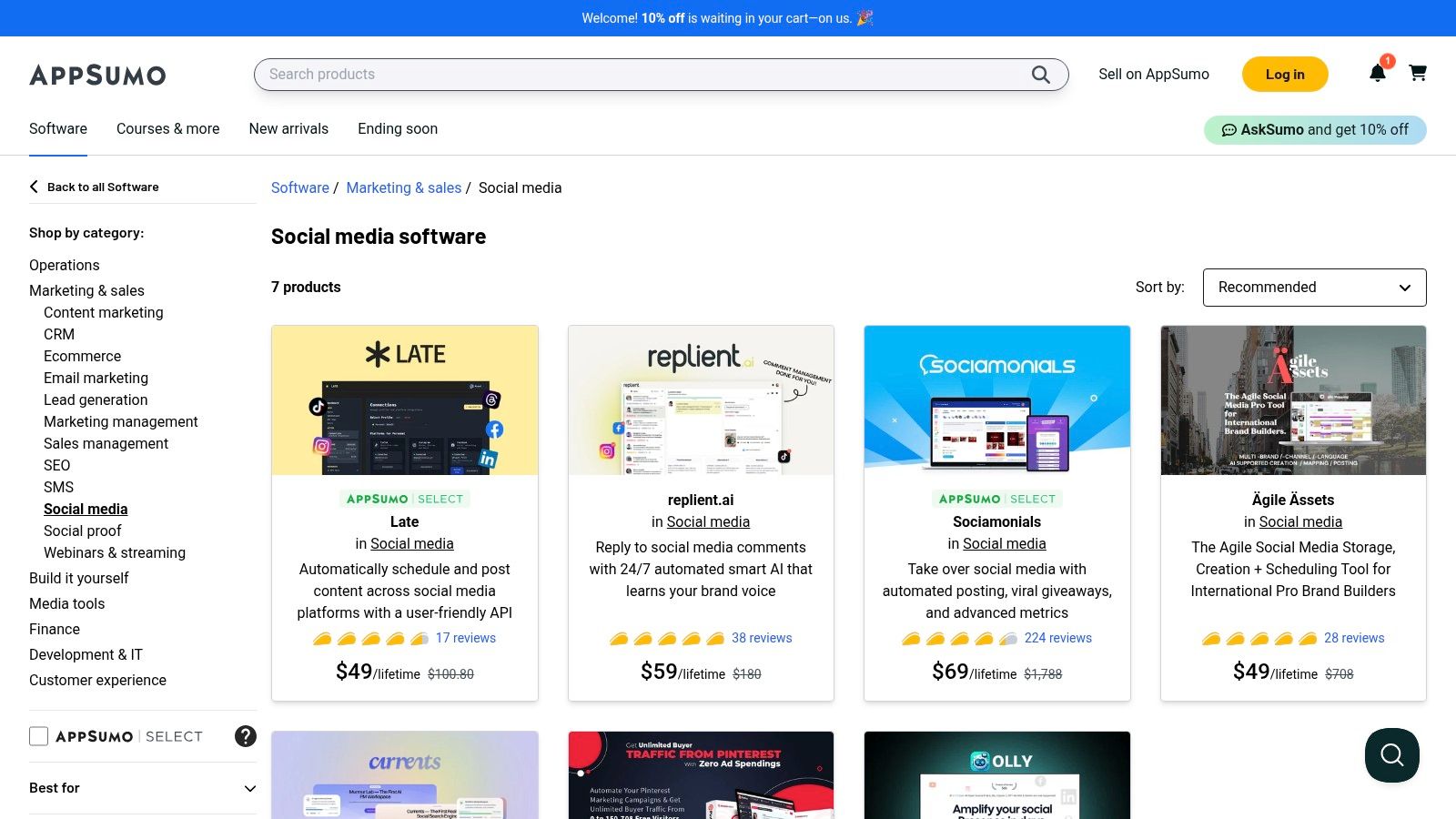 AppSumo – Social Media Software/Deals