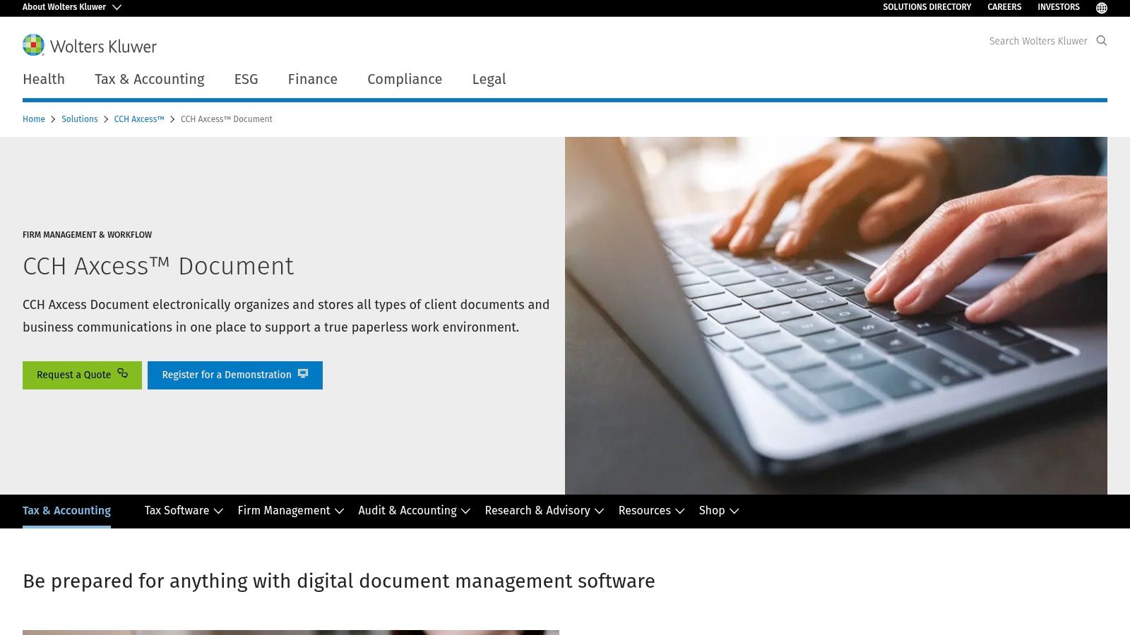 Wolters Kluwer  -  CCH Axcess Document