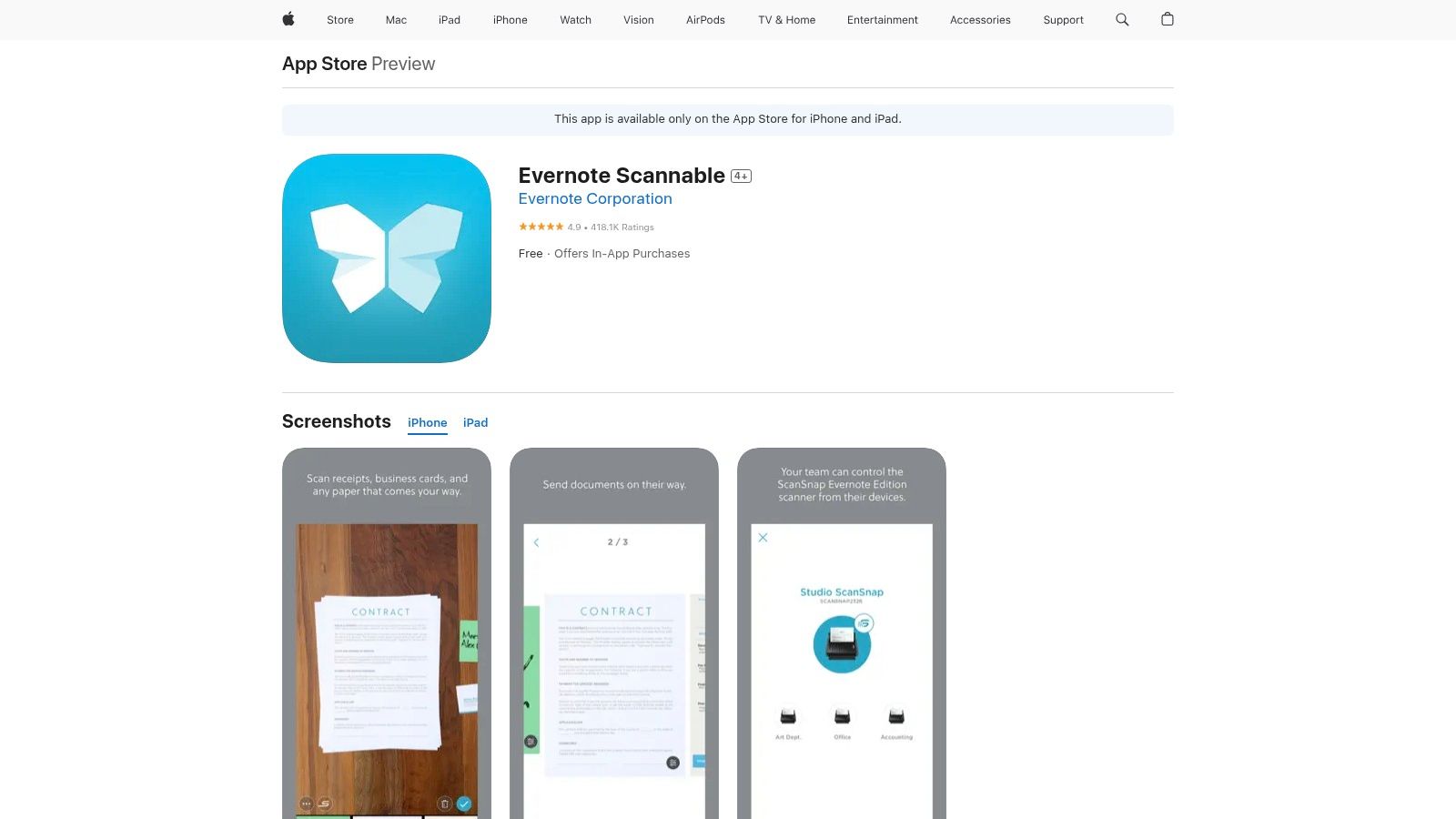 Evernote Scannable