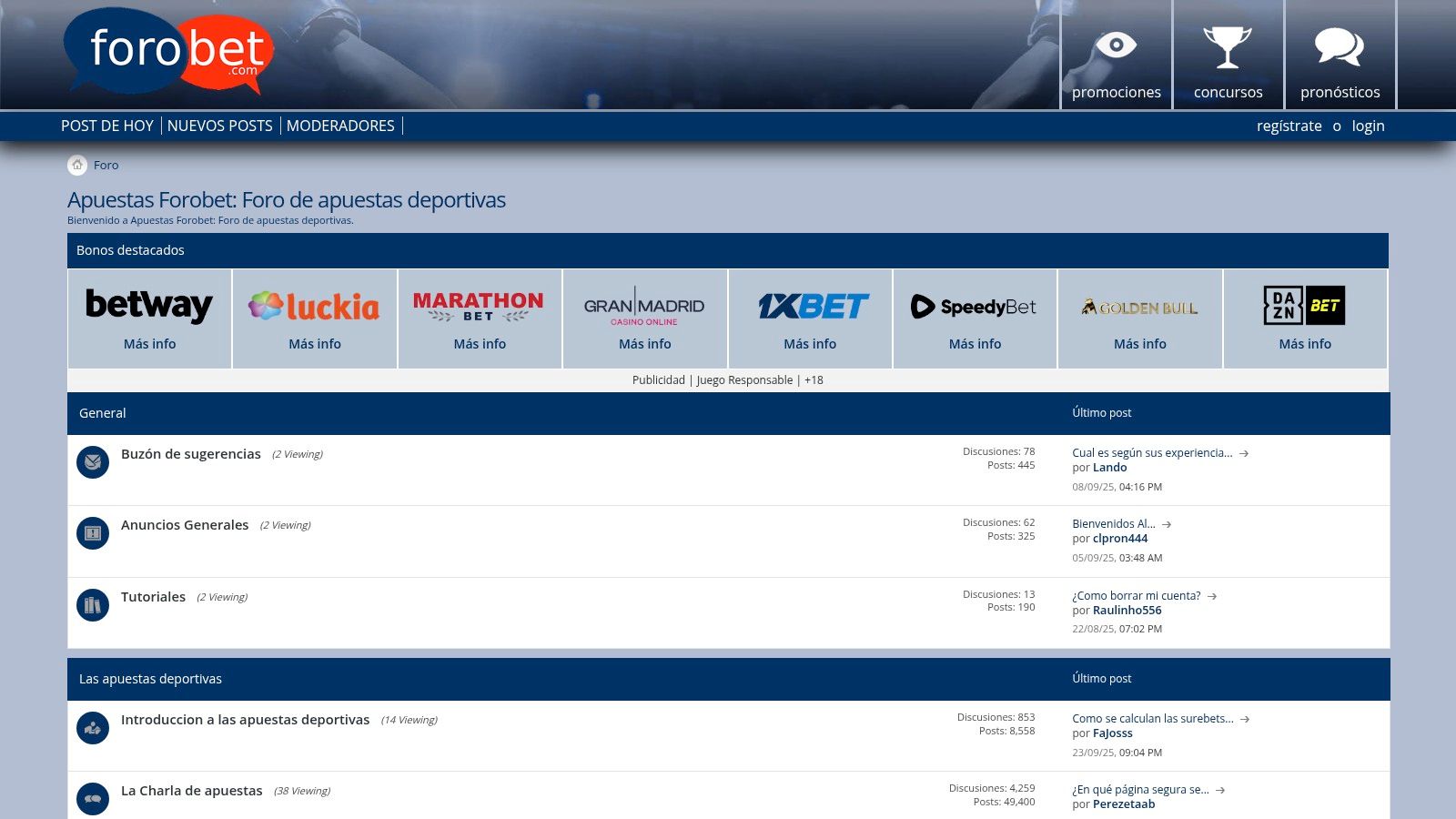 Forobet – Foro de Apuestas Deportivas