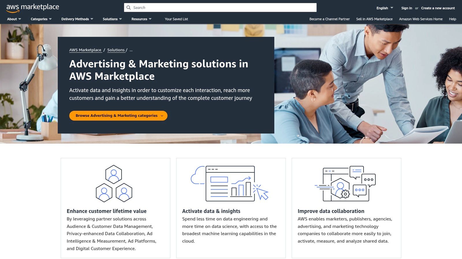 AWS Marketplace – Advertising & Marketing solutions