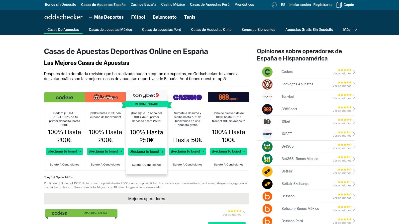 Oddschecker España
