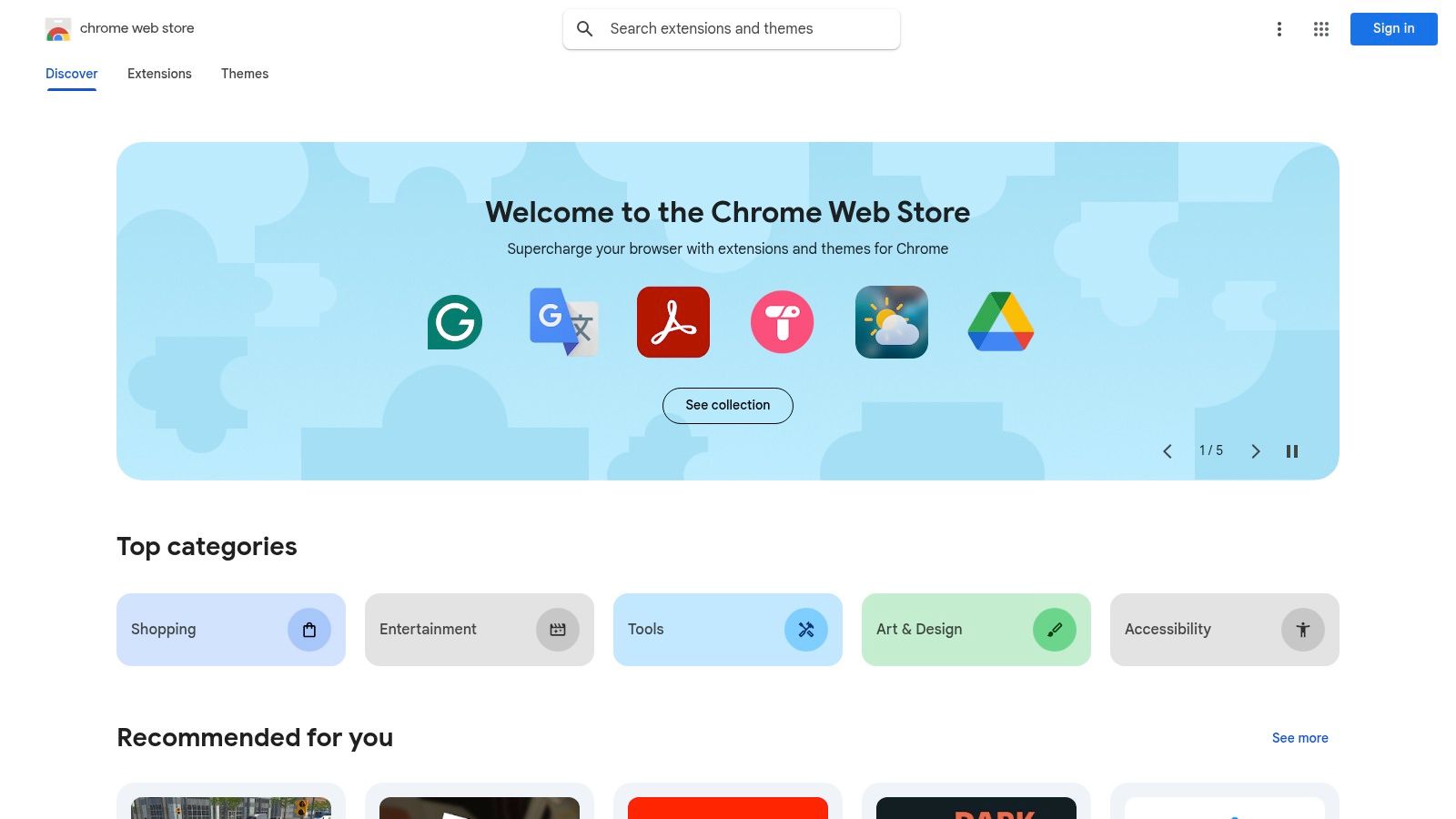 Chrome Web Store (browser extensions)